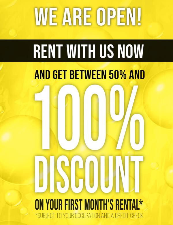Urbanvest August rental discount banner